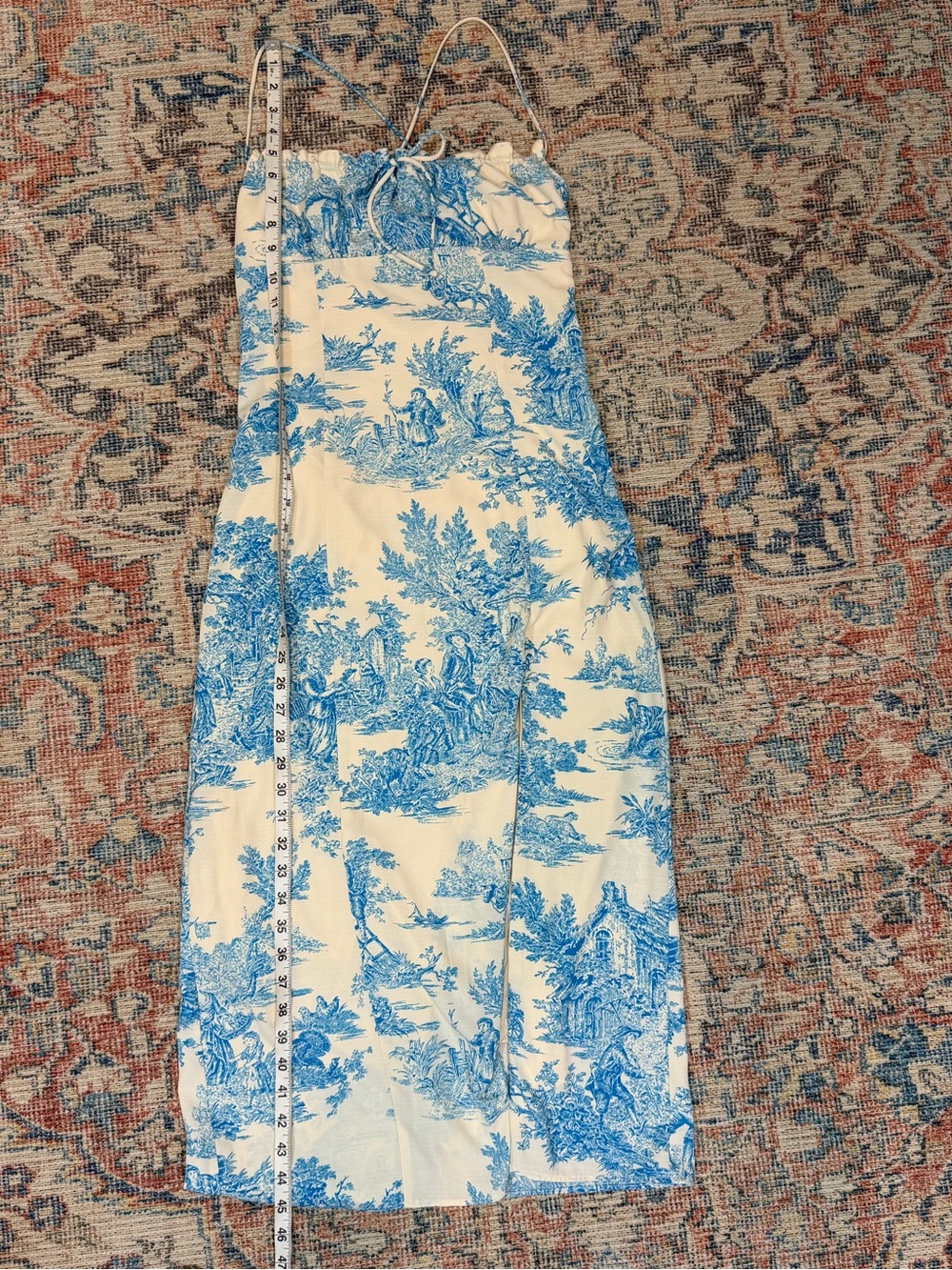 RARE Urban Outfitters April Toile Midi Slip Dress Euro Summer Sundress RUSH S - Picture 10 of 16